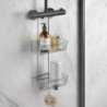 ESTANTE DOBLE CESTA DUCHA ORIGIN LAVA NGR 26X16X55