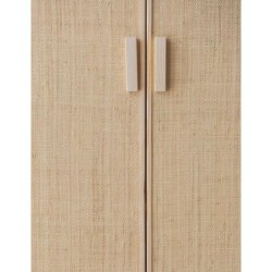 ARMARIO MADERA Y FIBRA NATURAL AURA 80X48X180CM