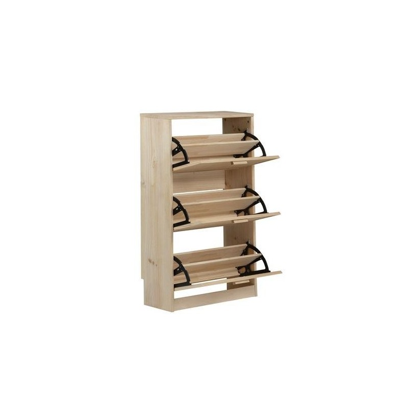 ZAPATERO MADERA Y FIBRA NATUR AURA 64,8X25X114.8CM