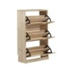 ZAPATERO MADERA Y FIBRA NATUR AURA 64,8X25X114.8CM