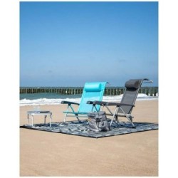 SILLA DE PLAYA SAINT-TROPEZ CON ALMOHADA GRIS