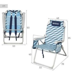 SILLA MOCHILA PLEGABLE XL 5POSIC 64X63X43/105CM