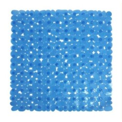 ALFOMBRA BAÑO ANTIDESLIZ. 54X54 AZUL  MARELIA 5223