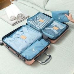 SET BOLSAS ORGANIZADORAS MALETAS 6 PIEZAS AZUL