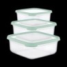 SET 3 TUPPER CUADRADO VERDE (400-800-1400ML) 04130