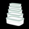 SET 5 TUPPER RECTANG VERDE 330-530-850-1300-2100ML