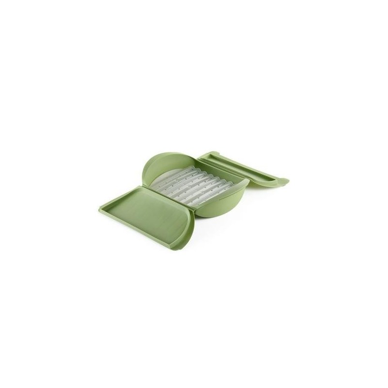 ESTUCHE DE VAPOR C/BANDEJA 4 PERSONAS COLOR VERDE