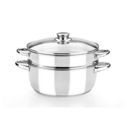 OLLA VAPOR OPTIMA 20 TAPA CRISTAL/ACERO INOX