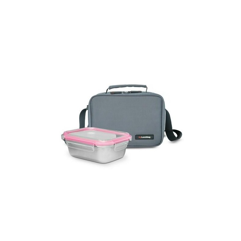 LUNCHBAG INOXBAG GRIS + 1 CONTENEDOR 0.7L  9293-TX