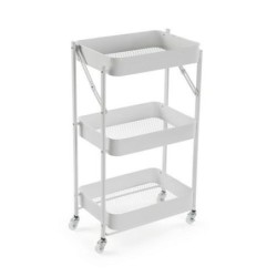 CARRO PLEGABLE METALICO BLANCO 45X29.5X77CM
