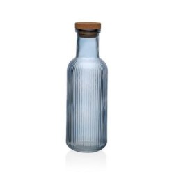 BOTELLA AZUL RAYAS 1000ML 8.7X8.7X27.8CM  22500038