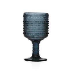 COPA DE VINO AZUL 270ML 8X8X15.5CM CAJA 6UDS