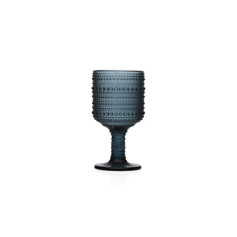COPA DE VINO AZUL 270ML 8X8X15.5CM CAJA 6UDS