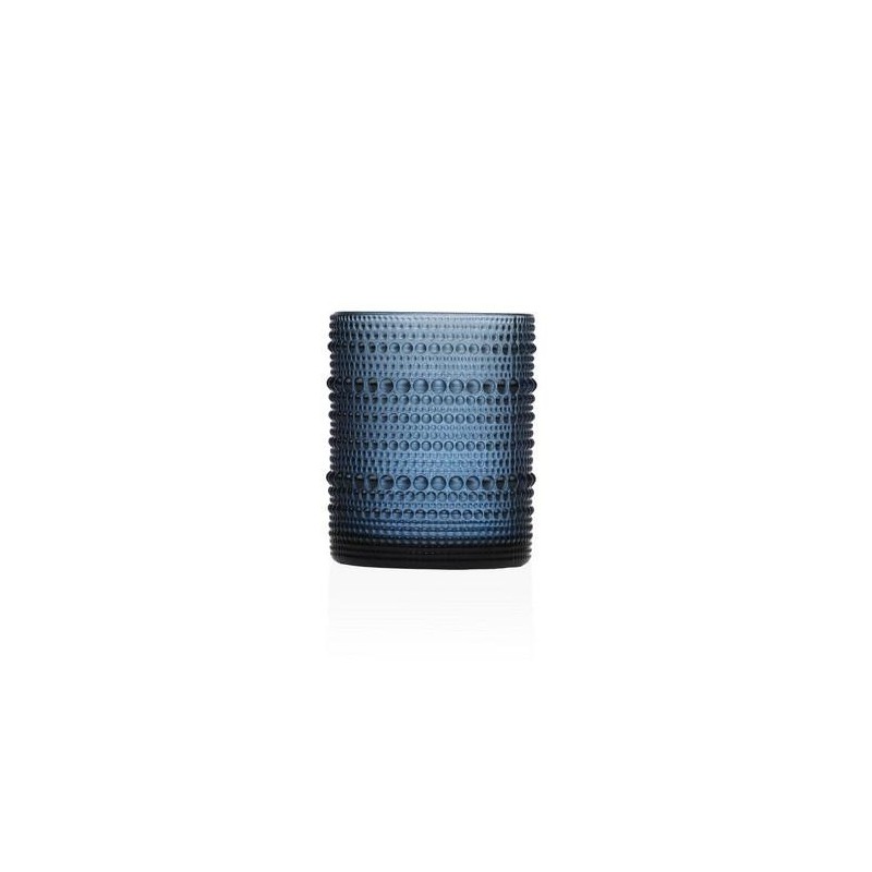 VASO CON DISEÑO AZUL 340ML 8X8X10 CAJA 6UDS