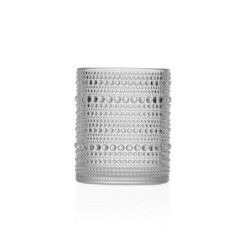 VASO DISEÑO TRANSPARENTE 340ML 8X8X10CM CAJA 6UDS