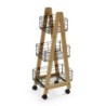 CARRO BAMBU 3 CESTAS NEGRAS 35X26X86CM  21810130