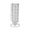 SET 6 TAZAS CAFE C/STAND PORCELANA 150ML 20090596