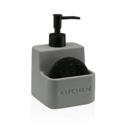 DISPENSADOR ESTROPAJERO GRIS 10.5X10.5X16.8CM