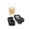 MOLDE 2 ESFERA HIELO SILICONA 16,9X7,7X6,6CM NEGRO