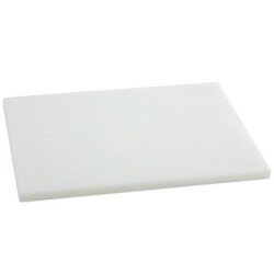 TABLA CORTAR POLIETILENO 38X28X1.5CM  BLANCA