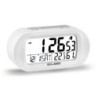 RELOJ DESPERTADOR BLANCO TEMP/HUMEDAD PANTALLA 9CM