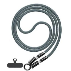 CORDON CABLE TIPO C. AC 60W 1.2M GRIS TRENZADO