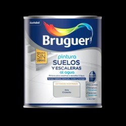 ESMALTE SUELOS AGUA SATINADO GRIS 750ML