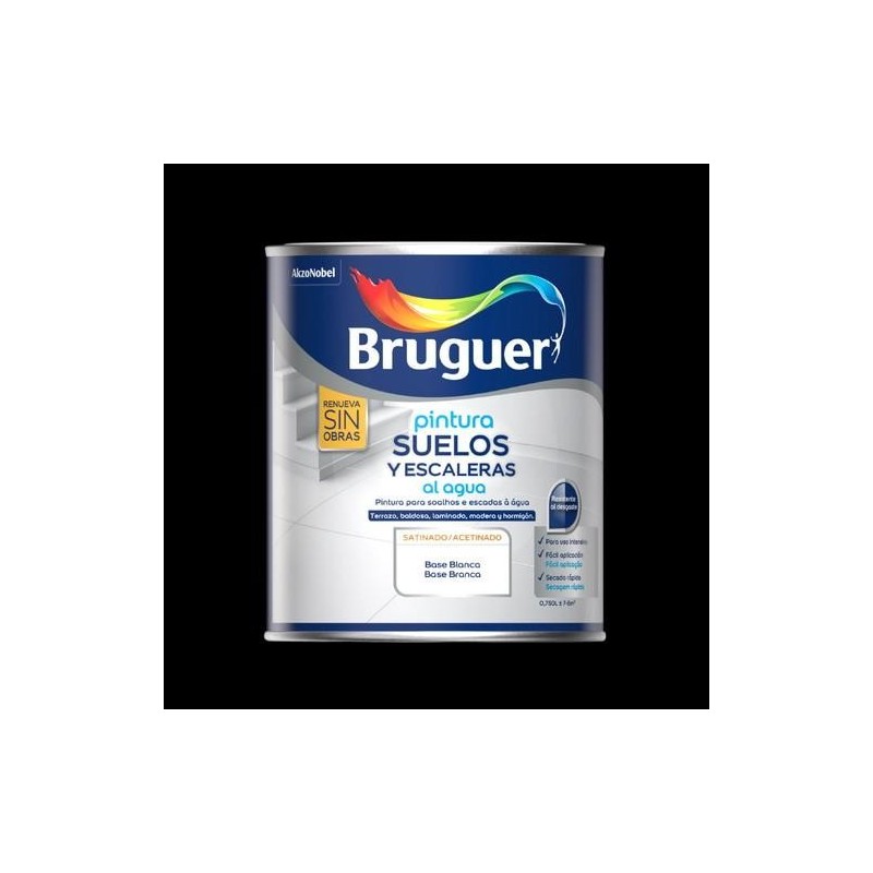 ESMALTE SUELO AGUA SATINADO BASE BLANCA 750ML